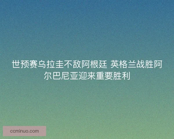 世预赛乌拉圭不敌阿根廷 英格兰战胜阿尔巴尼亚迎来重要胜利
